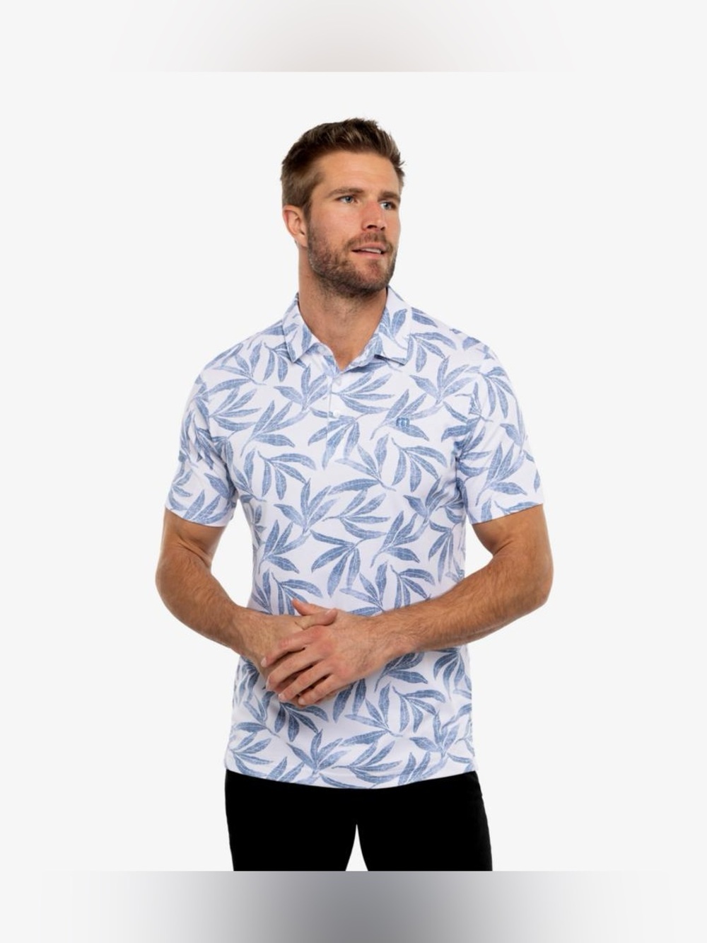 Travis Mathew Gulf Of Mexico Men's Short Sleeve Golf Polo Shirt Sz XXL